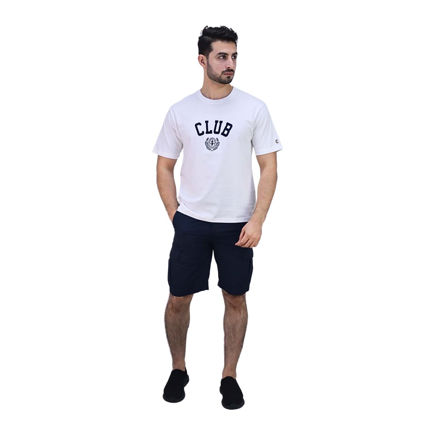 Men's Twill Mid Rise Elastic Waist Bermuda Shorts