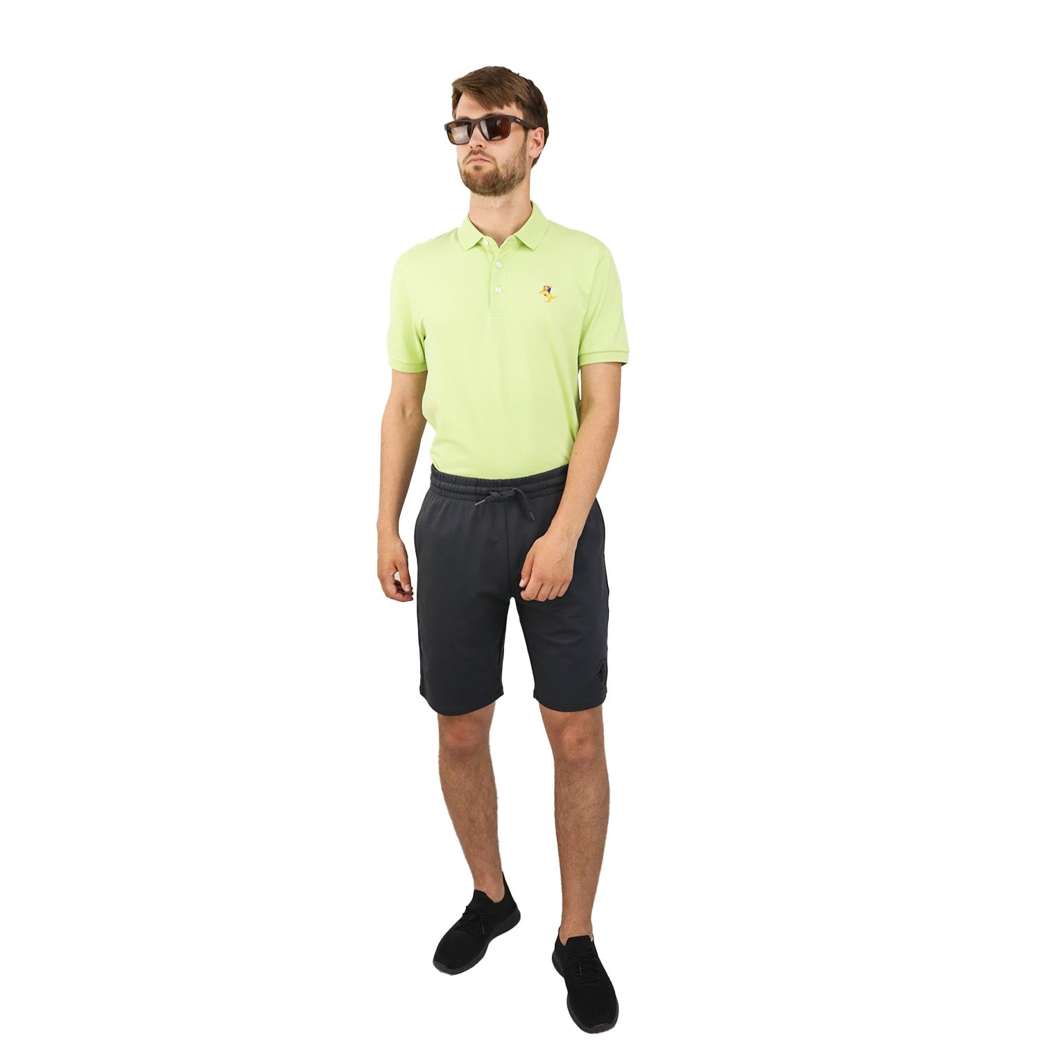 Giordano Men's Embroidery Shorts-Grey