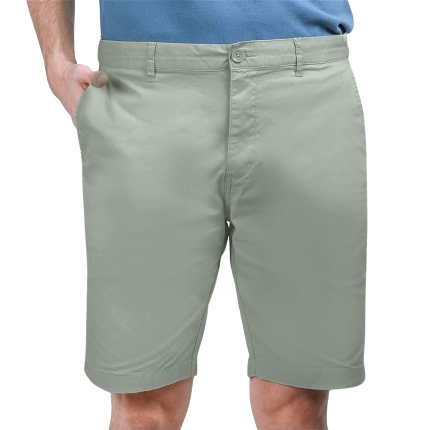 شورت برمودا رجالي بقصّة Slim Fit من قماش التويل