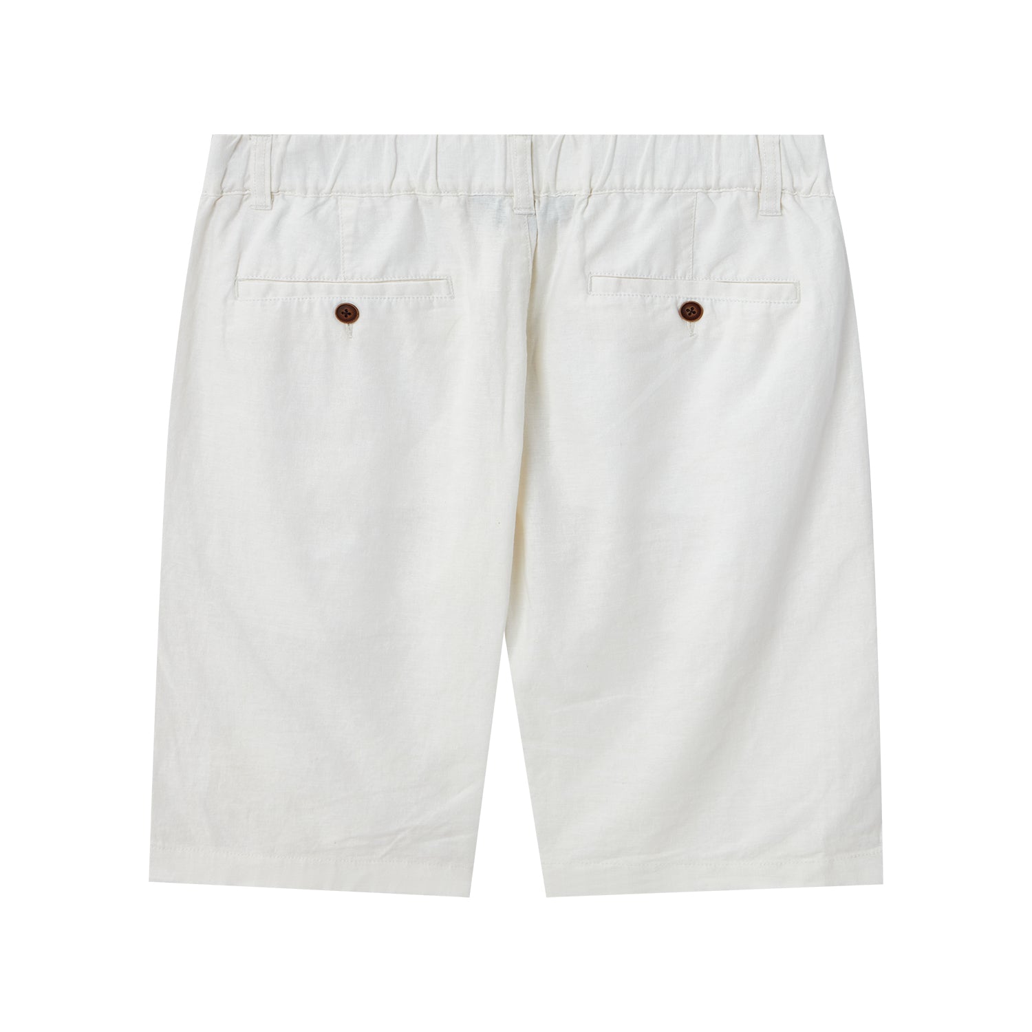 Men's Linen Cotton Bermuda Shorts: Slim Fit, Elastic Waist