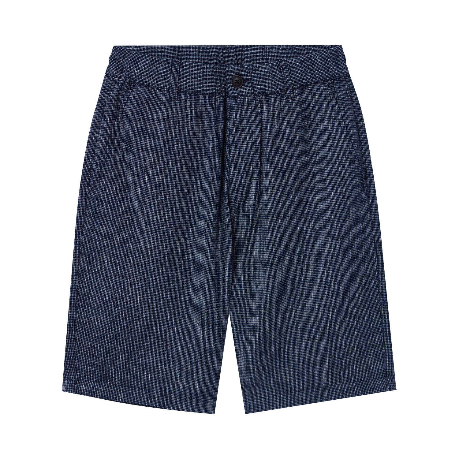 Giordano Men's Linen Cotton Bermuda Shorts: Slim Fit, Elastic Waist-Multicolor