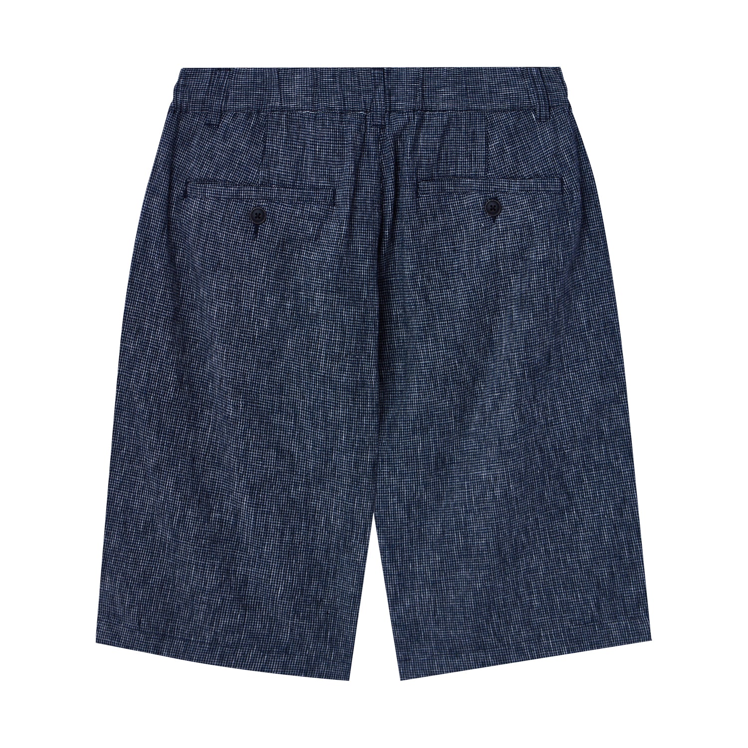 Men's Linen Cotton Bermuda Shorts: Slim Fit, Elastic Waist