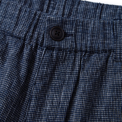 Men's Linen Cotton Bermuda Shorts: Slim Fit, Elastic Waist