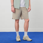 Men Relaxed Cotton Seersucker Shorts