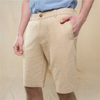 Men's Slim Linen Cotton Bermuda Shorts