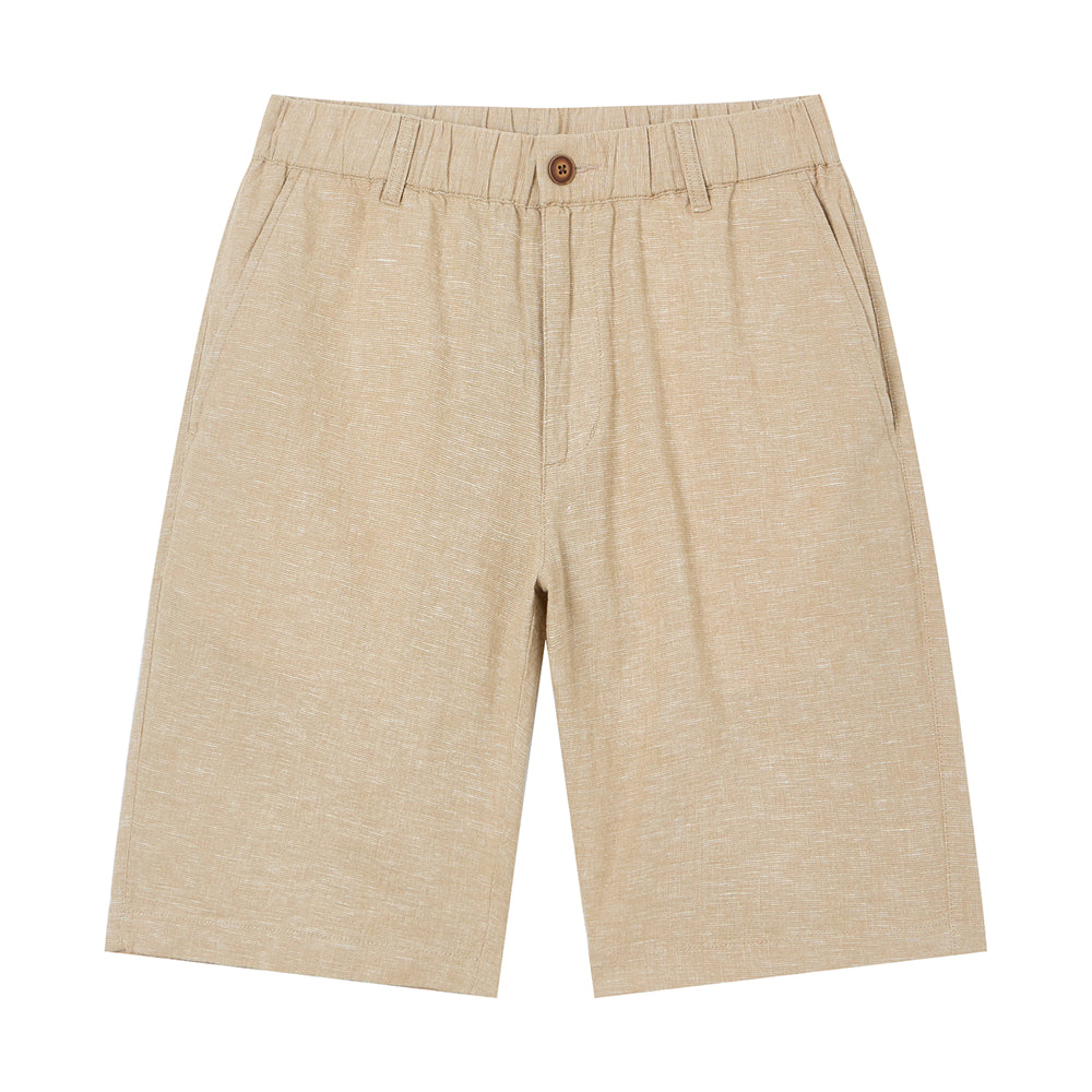 Men's Slim Linen Cotton Bermuda Shorts
