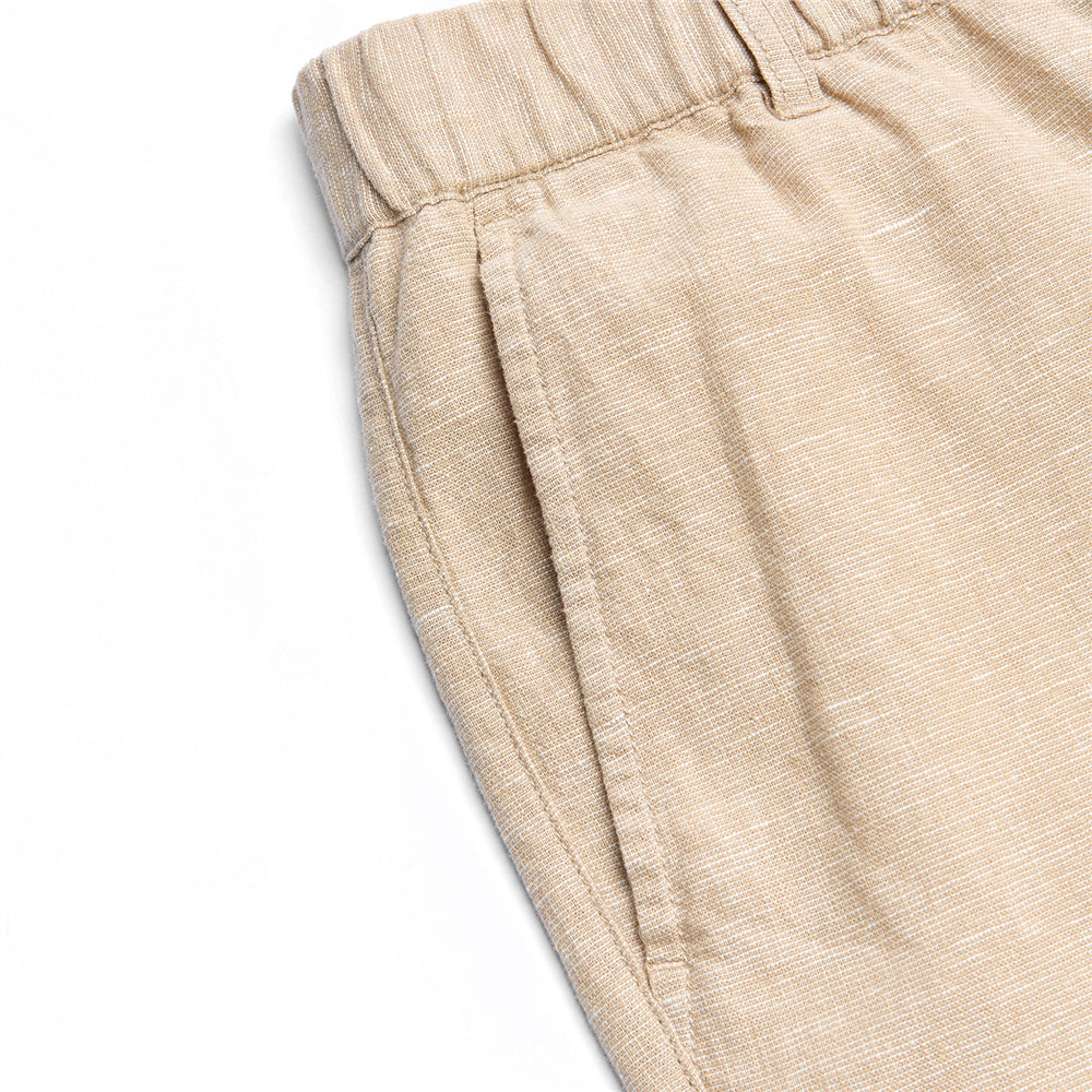 Men's Slim Linen Cotton Bermuda Shorts