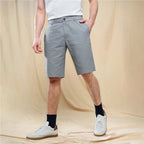 Men's Slim Linen Cotton Bermuda Shorts