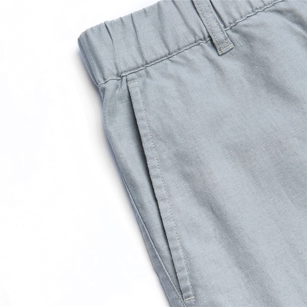 Men's Slim Linen Cotton Bermuda Shorts