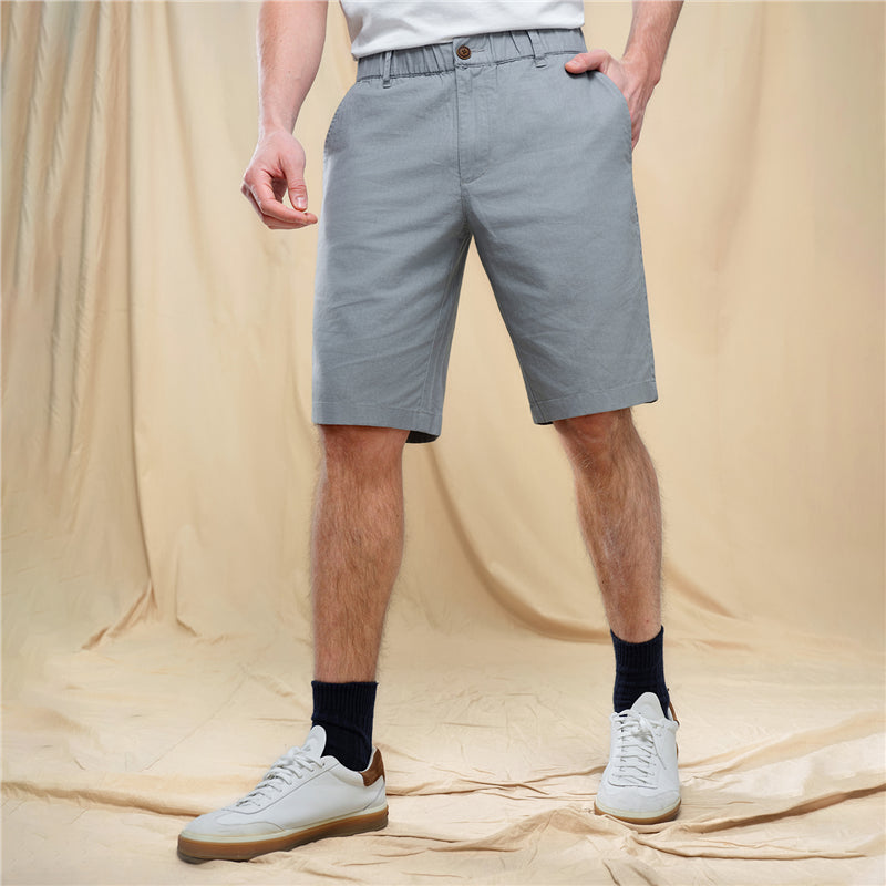 Men's Slim Linen Cotton Bermuda Shorts
