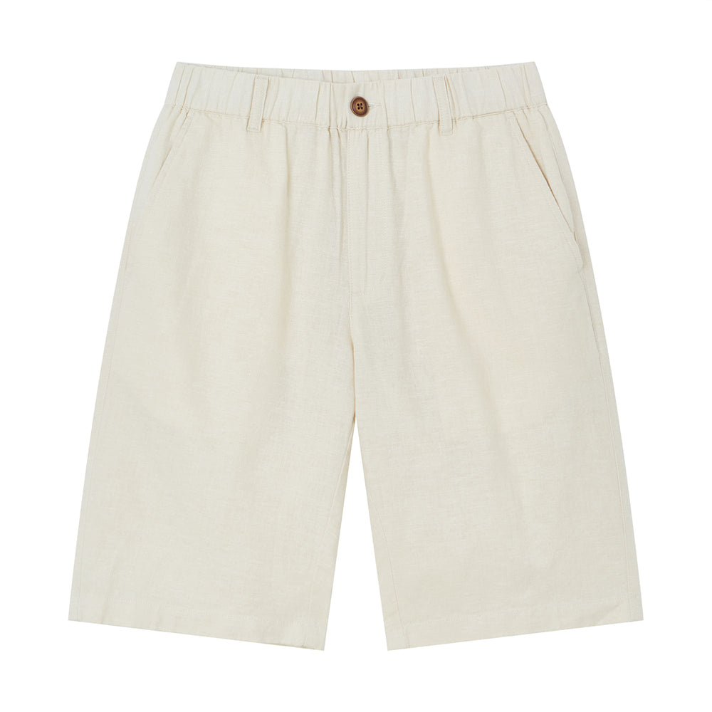 Men's Slim Linen Cotton Bermuda Shorts