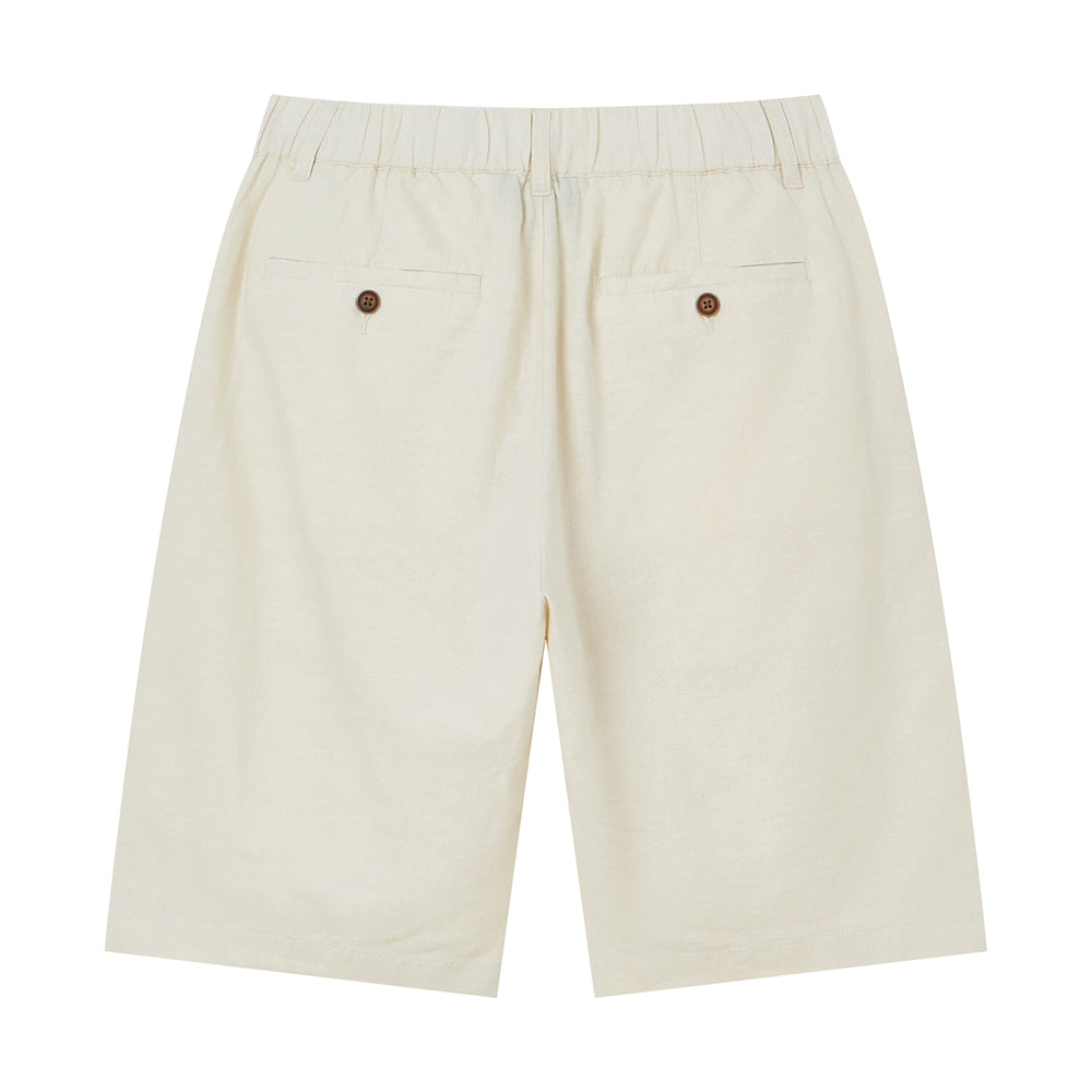 Men's Slim Linen Cotton Bermuda Shorts