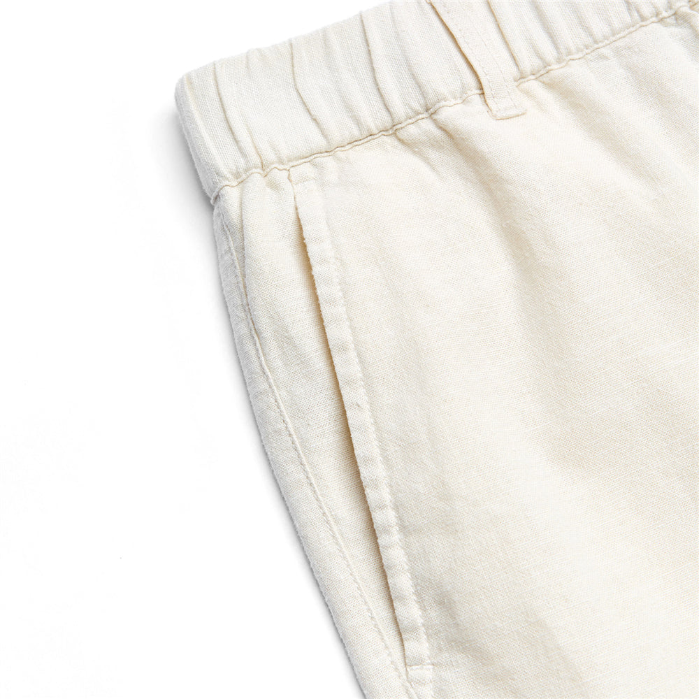 Men's Slim Linen Cotton Bermuda Shorts