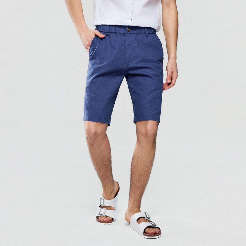 Men's Slim Linen Cotton Bermuda Shorts