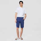 Men's Slim Linen Cotton Bermuda Shorts