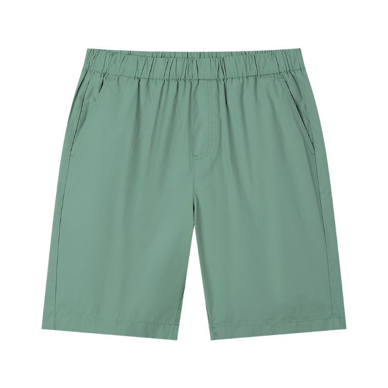 Men Regular Cotton Twill Elastic Shorts