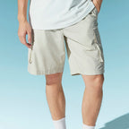 Men Relaxed Cotton Poplin Bermuda Shorts