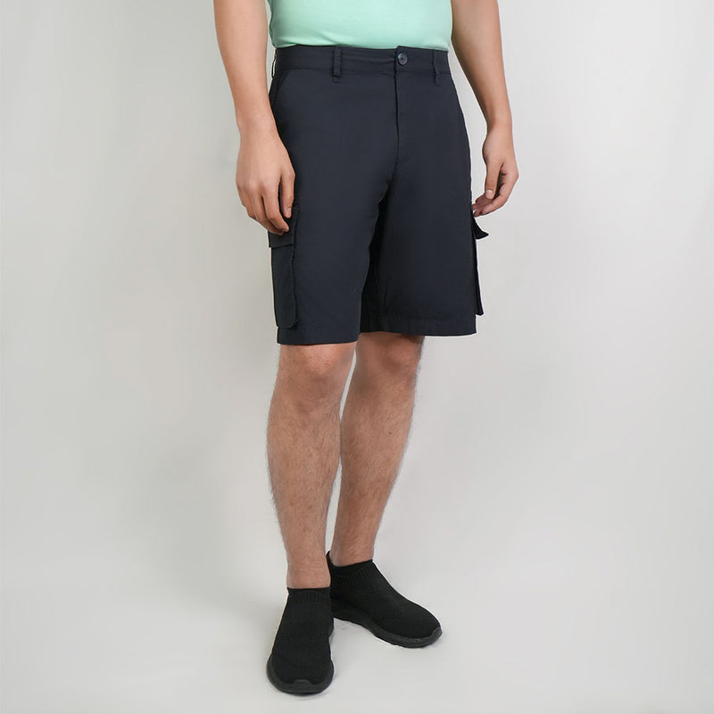 Men Relaxed Cotton Poplin Bermuda Shorts