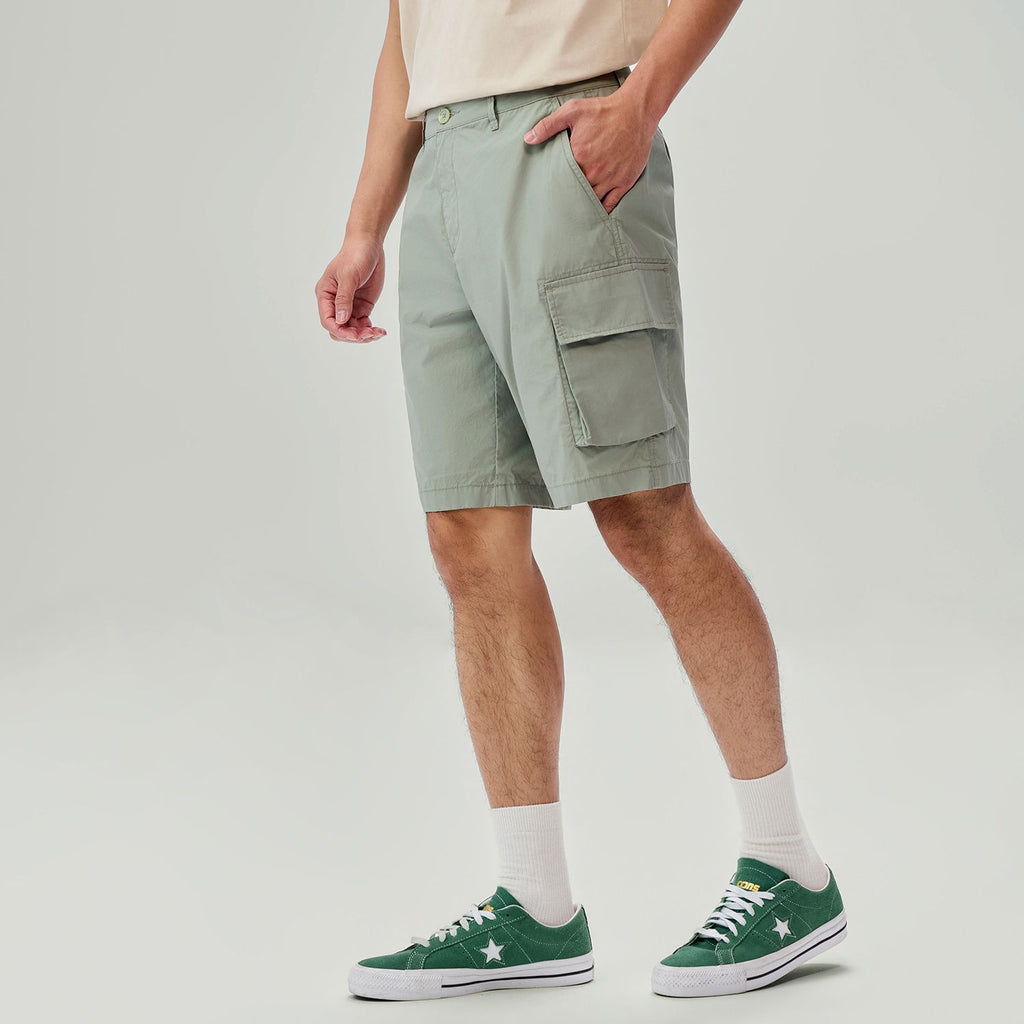 Men Relaxed Cotton Poplin Bermuda Shorts