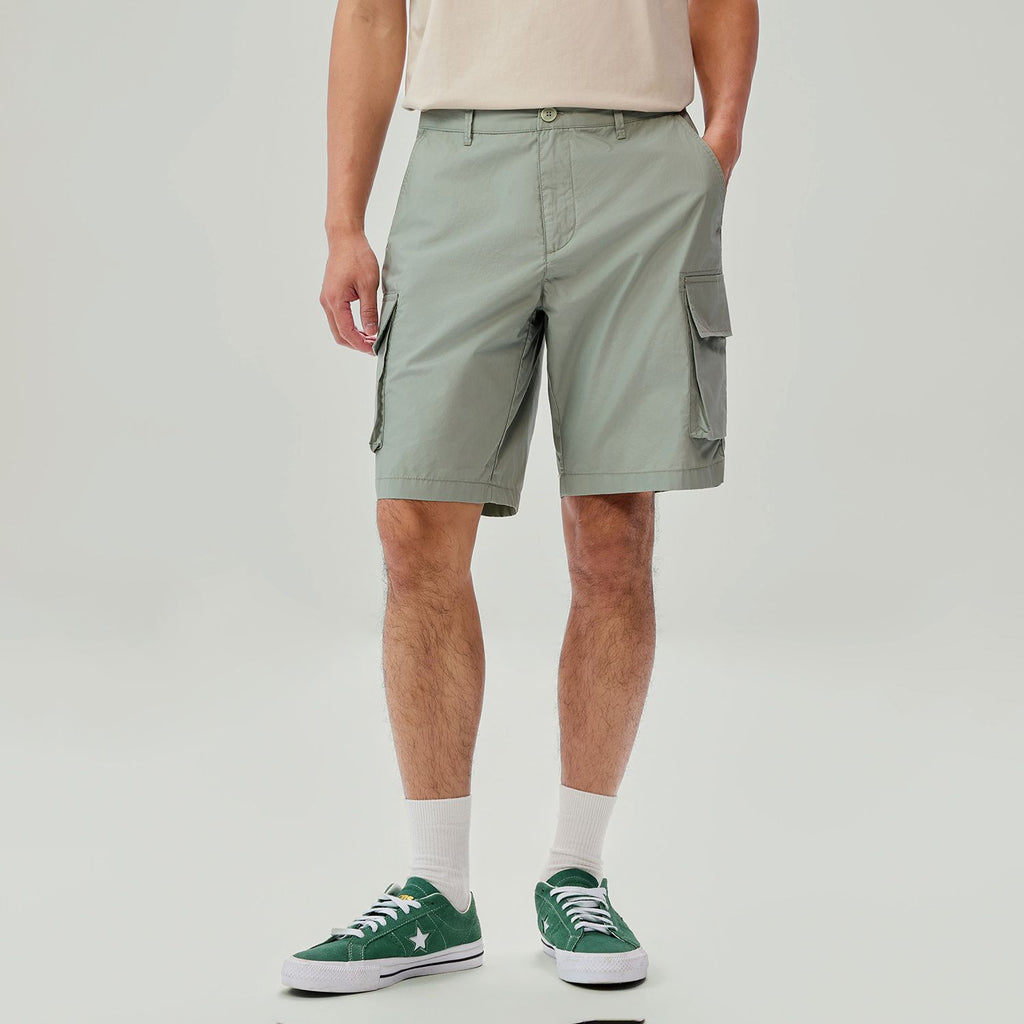 Men Relaxed Cotton Poplin Bermuda Shorts