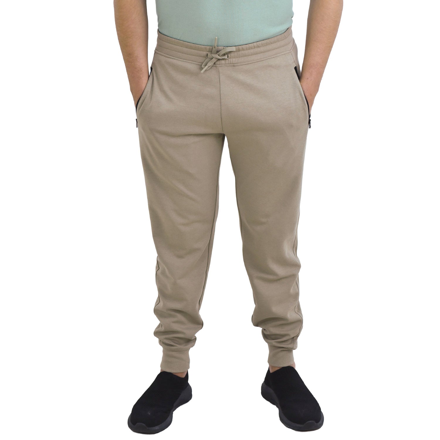 Giordano Men's Double Knit Jogger-Brown