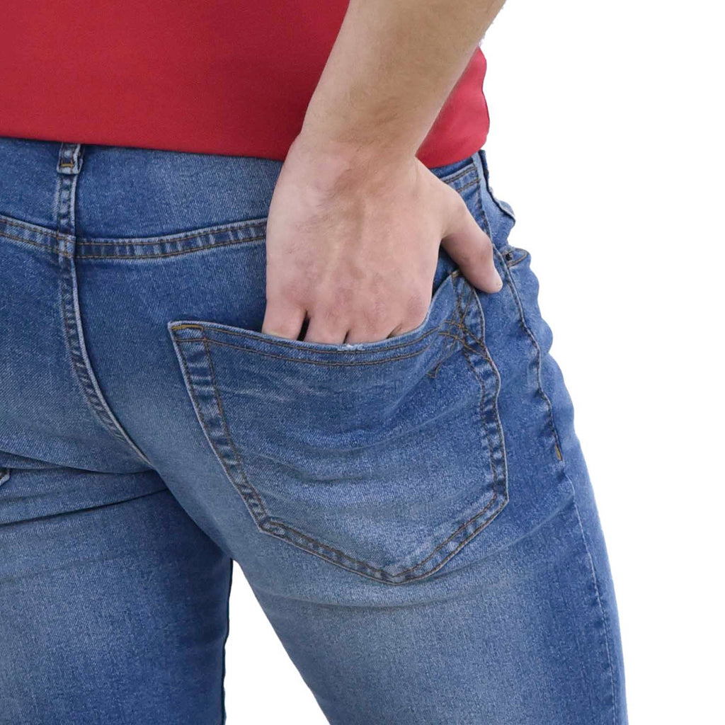 Men's Skinny Tapered Denim Jeans