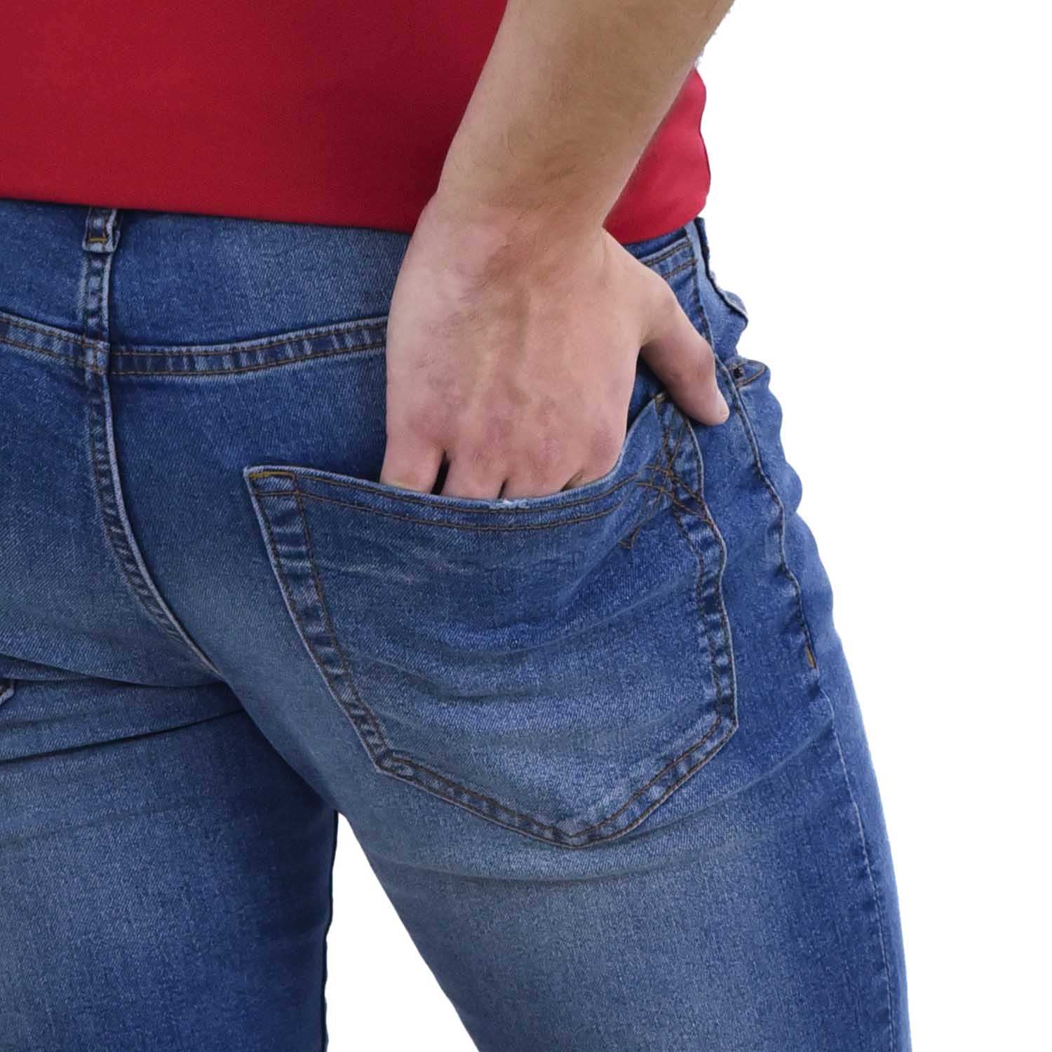 Men's Skinny Tapered Denim Jeans