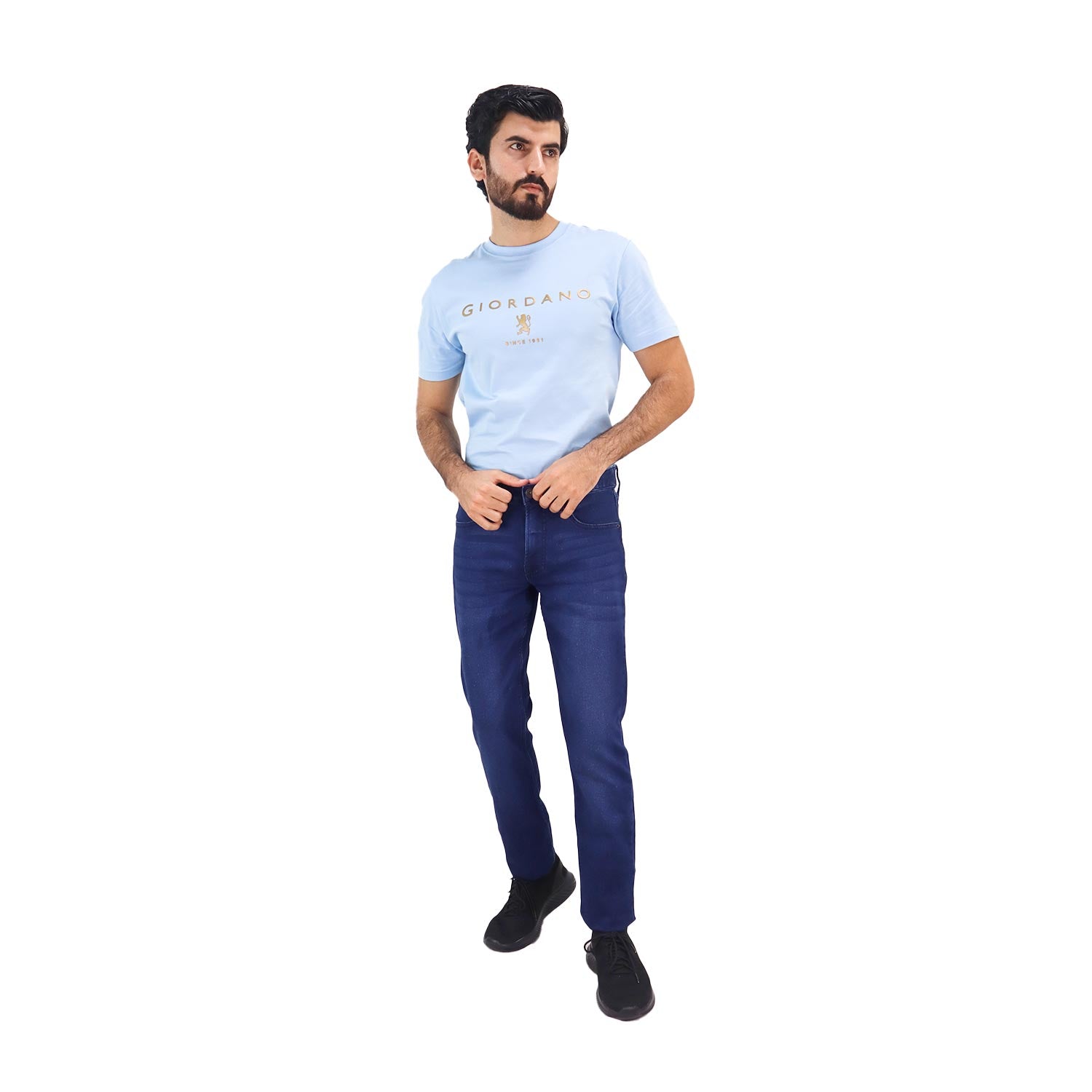 بنطلون جينز رجالي ضيق ومنخفض الخصر