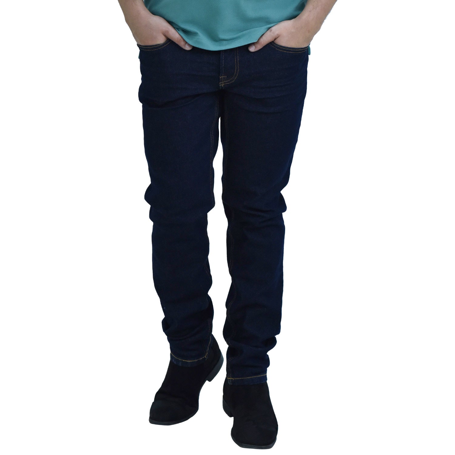 Men's Slim Tapered Jeans: Low Rise, Denim Stretch