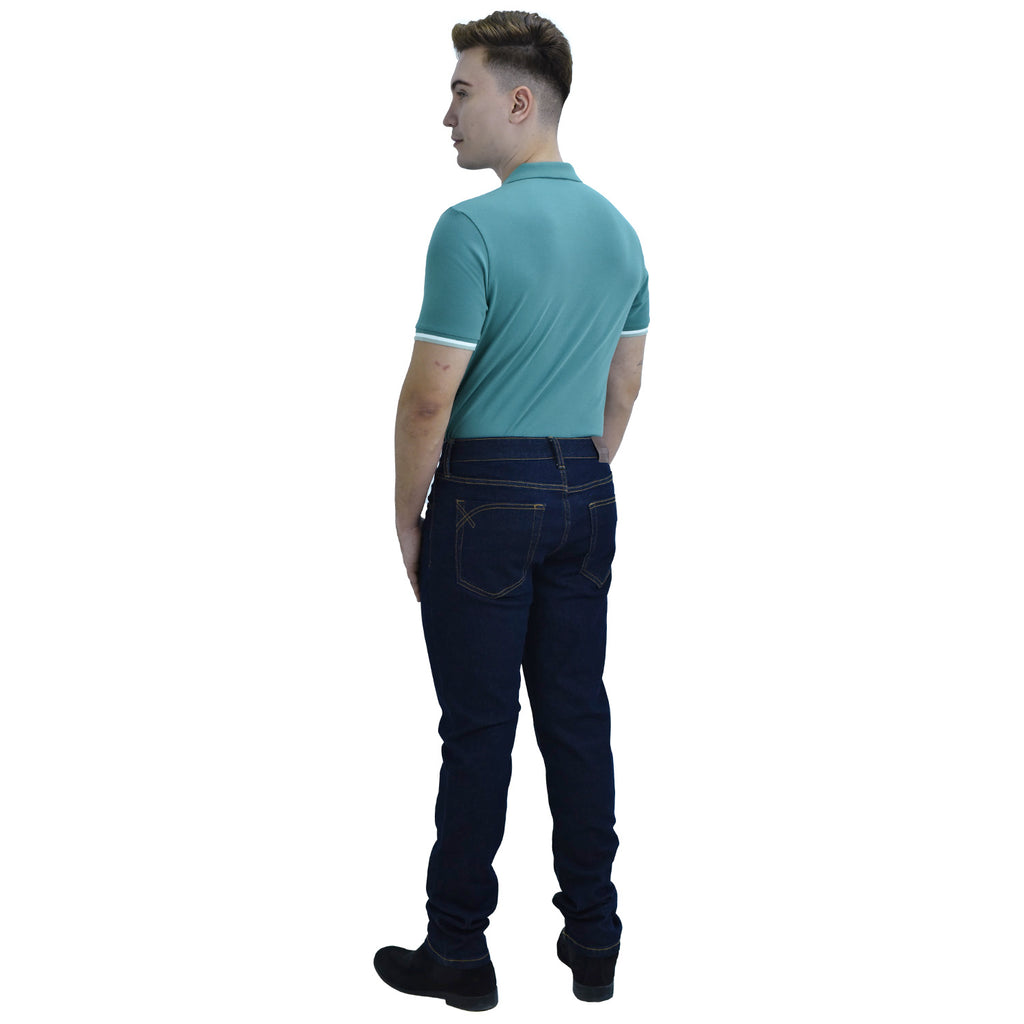 Men's Slim Tapered Jeans: Low Rise, Denim Stretch
