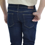 Men's Slim Tapered Jeans: Low Rise, Denim Stretch