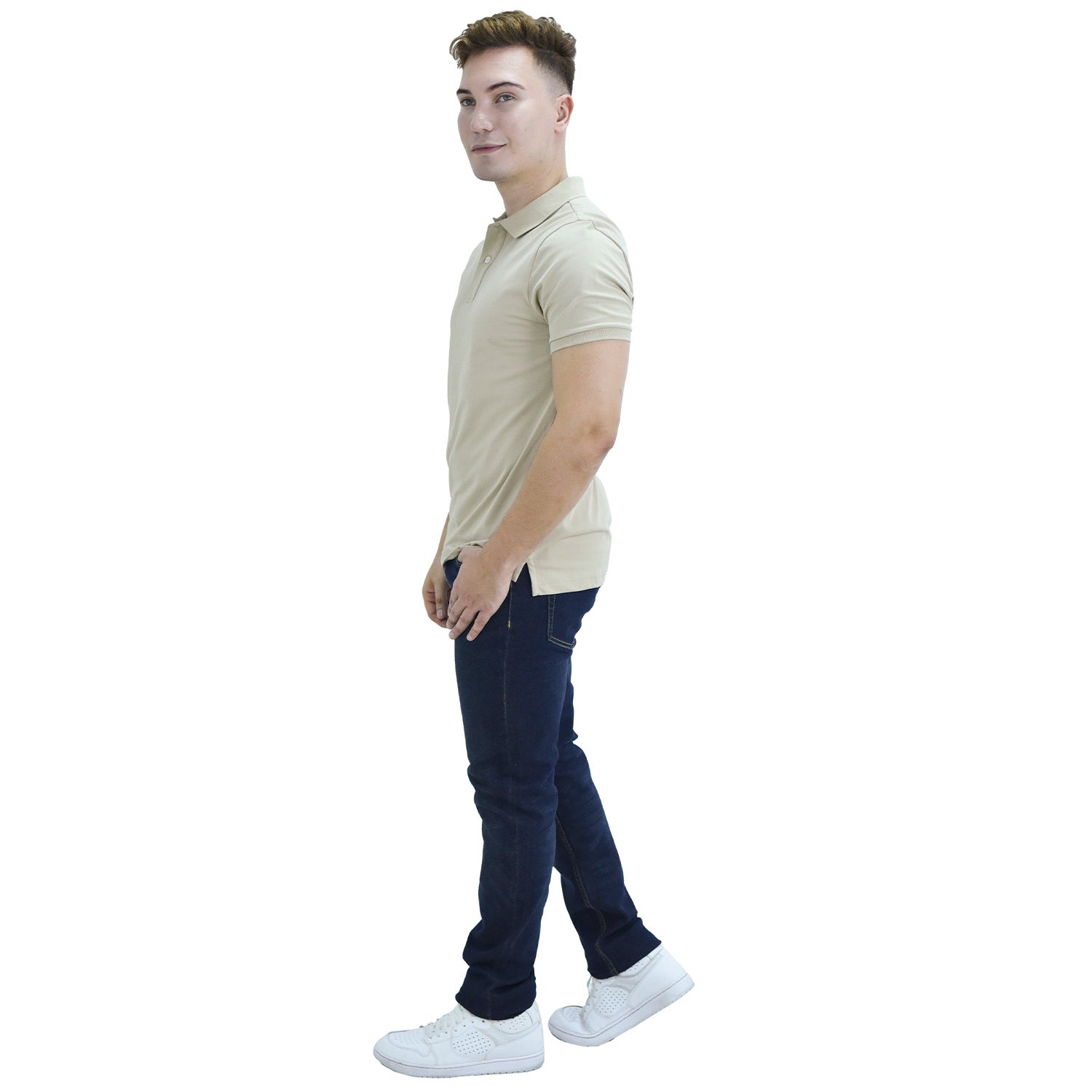 Men's Slim Tapered Jeans: Low Rise, Denim Stretch
