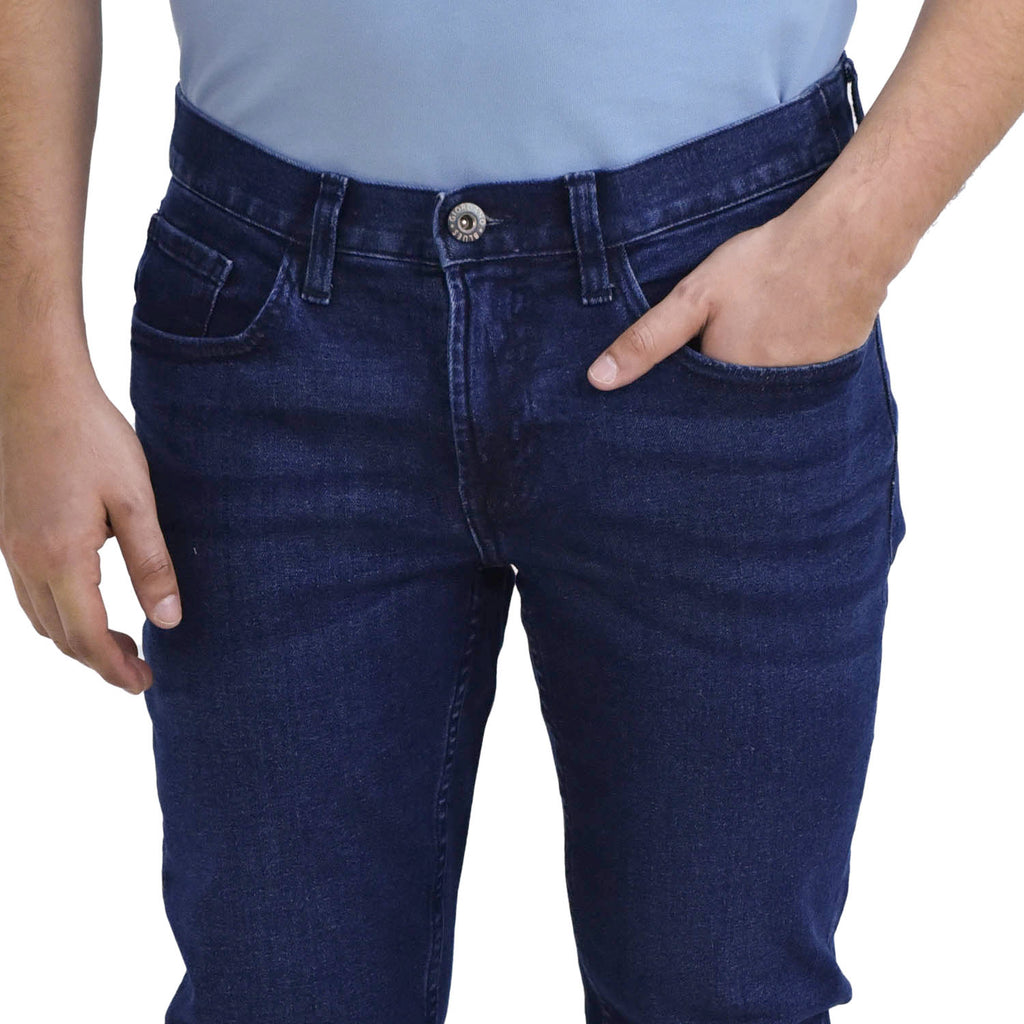 Men's Slim Tapered Jeans: Low Rise, Denim Stretch