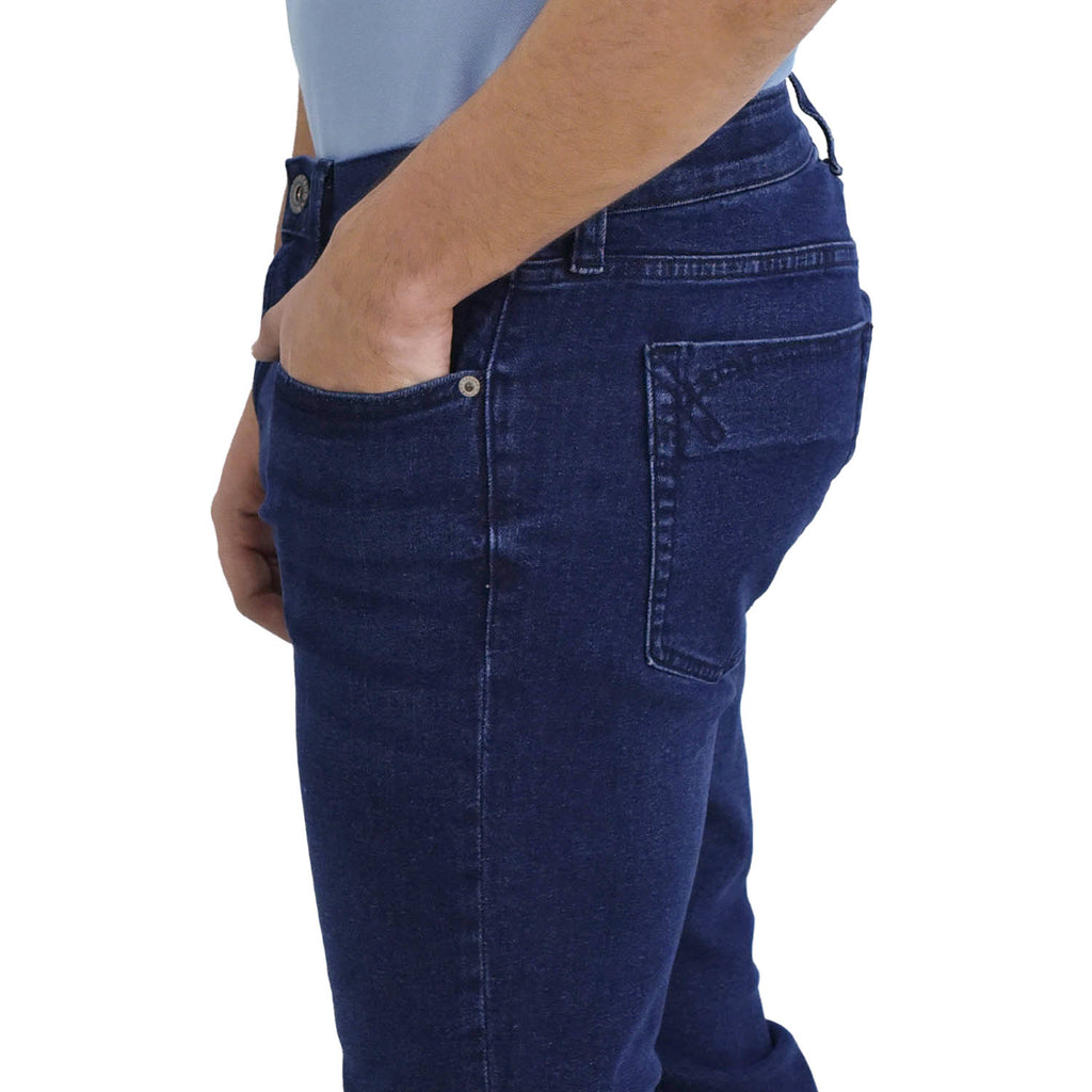 Men's Slim Tapered Jeans: Low Rise, Denim Stretch