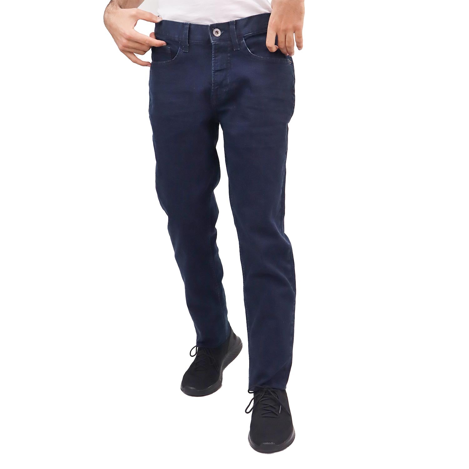 Giordano Men's Skinny Tapered Jeans-Blue