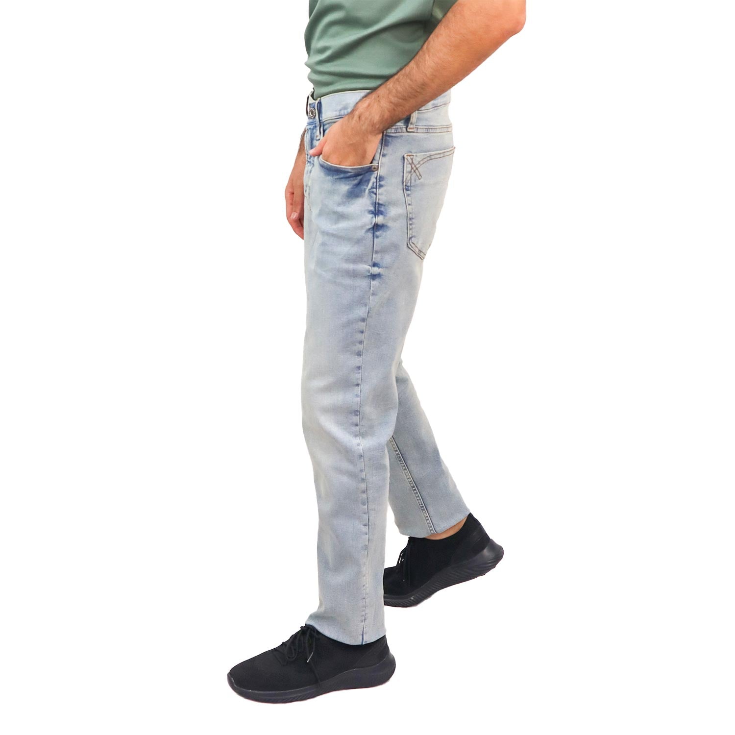 Giordano Men's Skinny Tapered Jeans-Blue