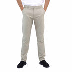 Giordano Men's Mid-Rise Twill Pants (180° Waistband)-Brown