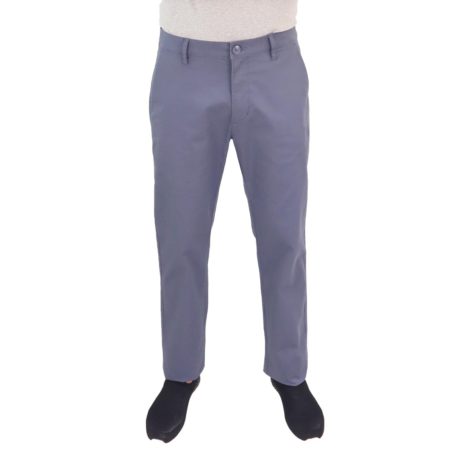 Giordano Men's Slim Tapered Khakis-Blue