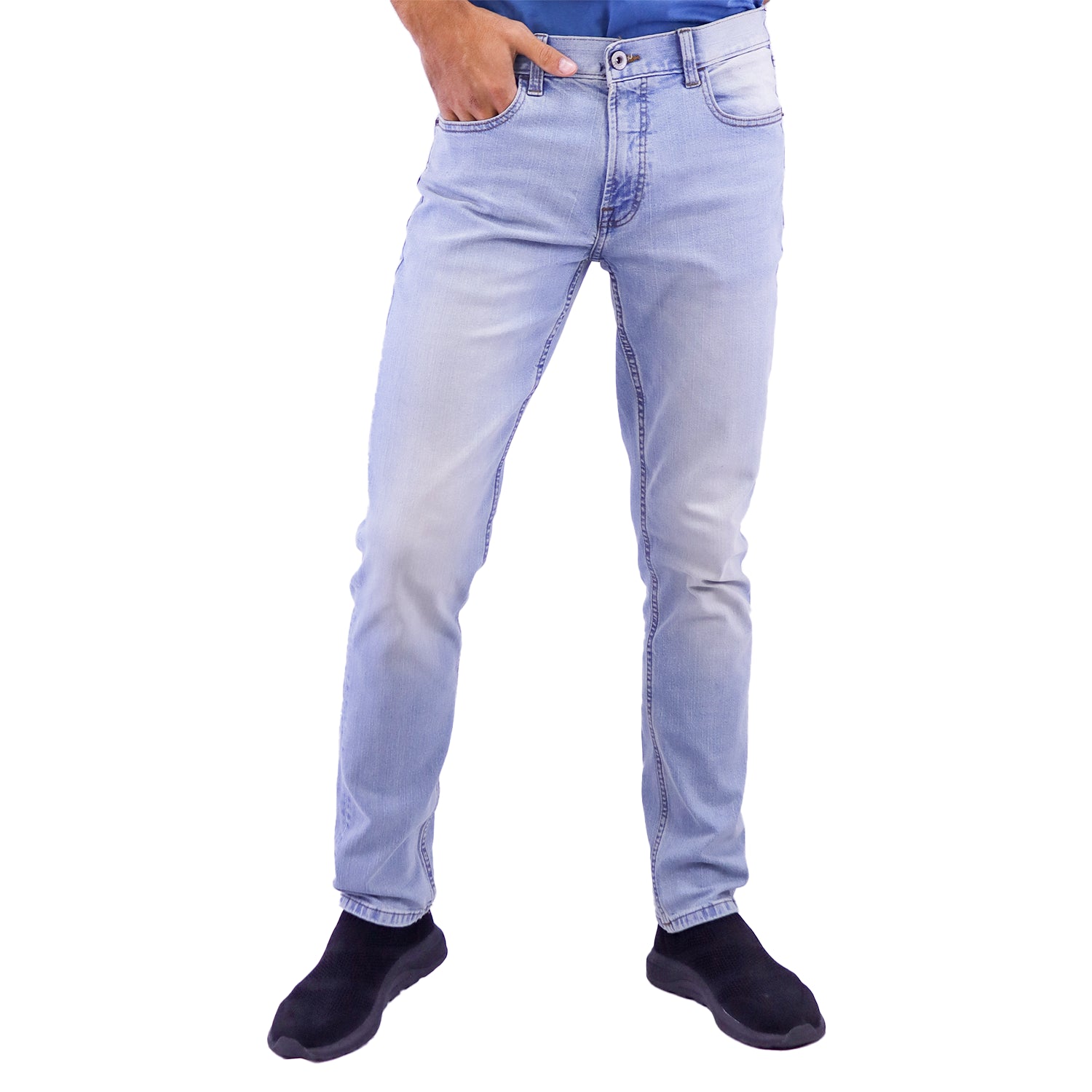 Giordano Men's Denim Low Rise Skinny Tapered Fit Jeans-Blue