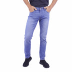 Men's Cotton Spandex Denim Low Rise Skinny Tapered Fit Jeans