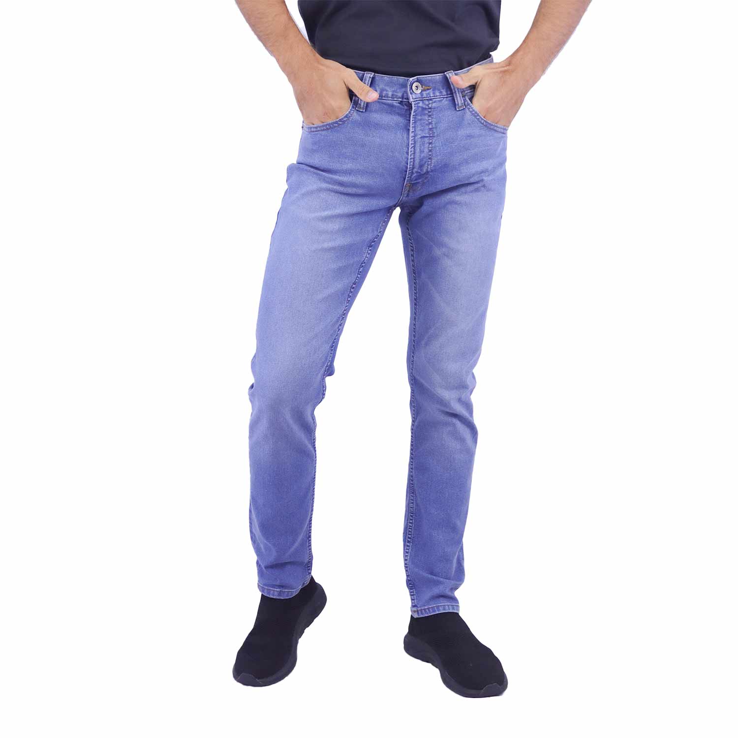 Men's Cotton Spandex Denim Low Rise Skinny Tapered Fit Jeans