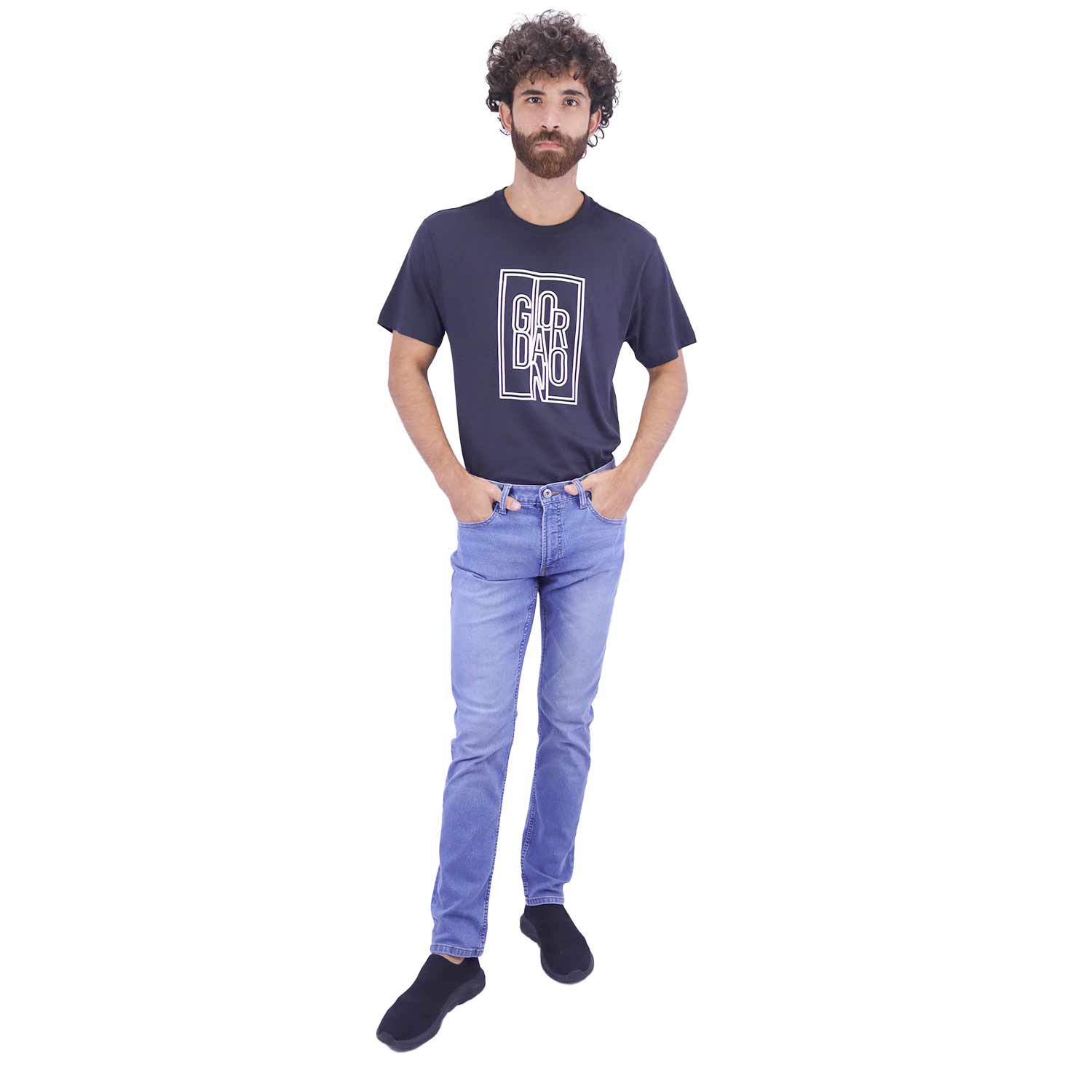 Men's Cotton Spandex Denim Low Rise Skinny Tapered Fit Jeans