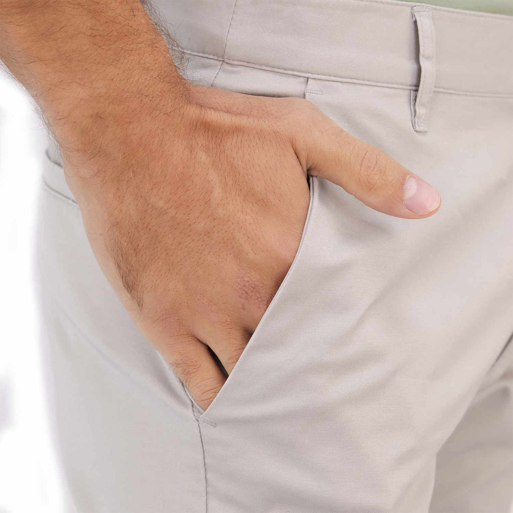 Men's Slim Fit Easy Care Khaki Pants In Cotton Twill Blend
