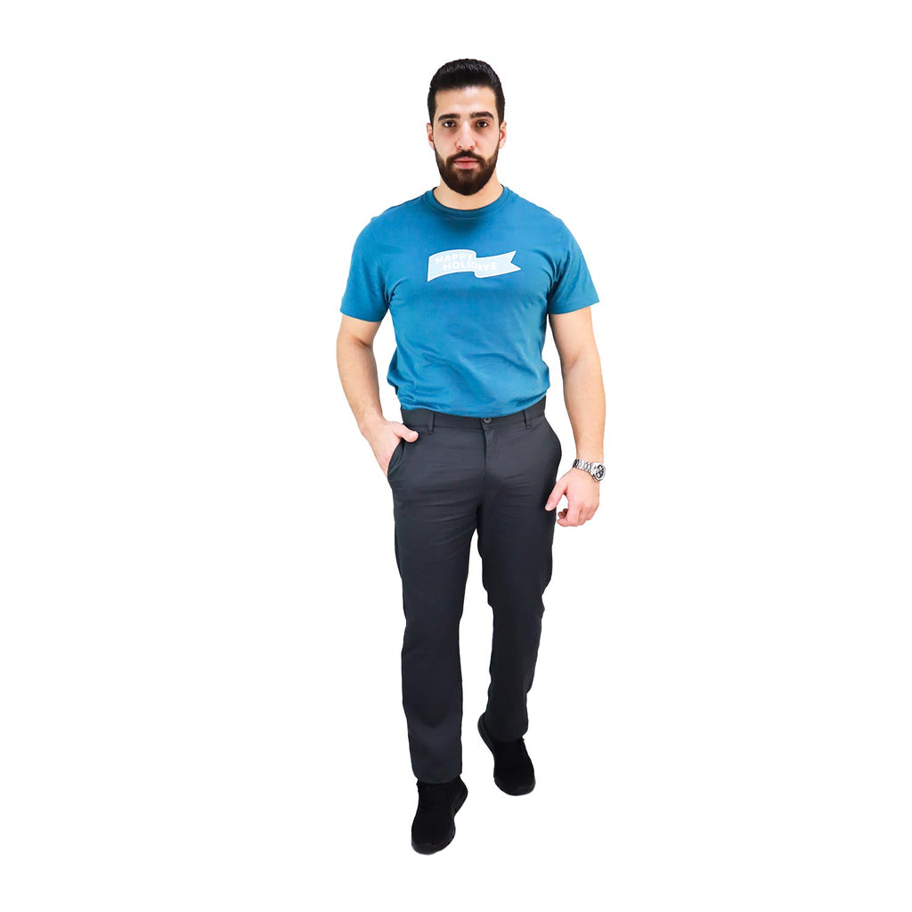 Men's Slim Fit Easy Care Khaki Pants In Cotton Twill Blend