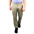 Giordano Men's Slim Fit Easy Care Khaki Pants In Cotton Twill Blend-Green