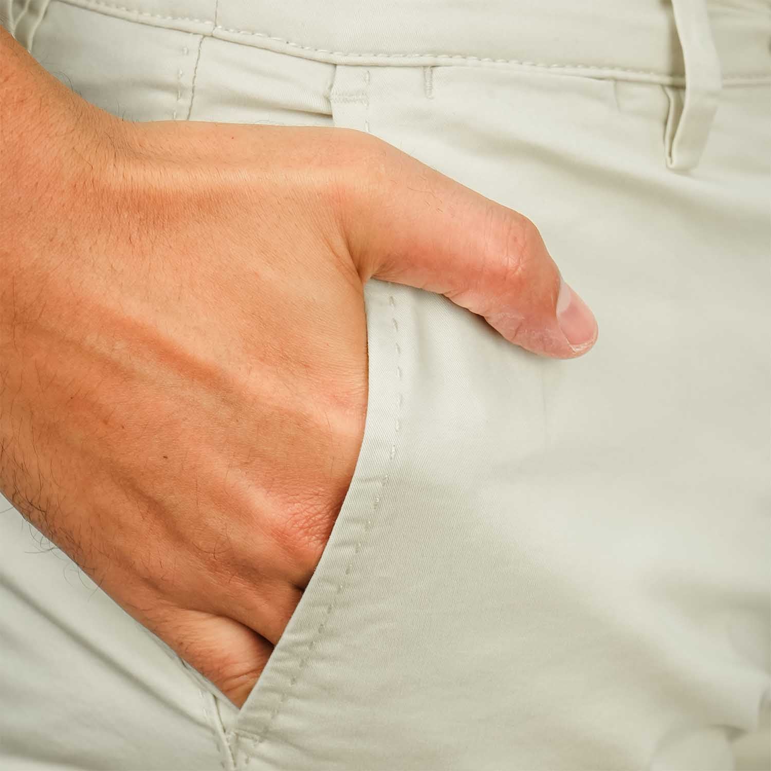 Men's Low-Rise Slim Fit Cotton Twill Khakis