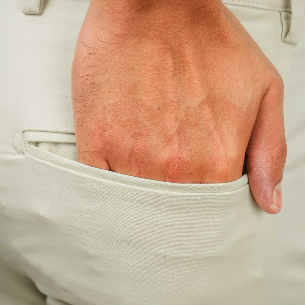 Men's Low-Rise Slim Fit Cotton Twill Khakis