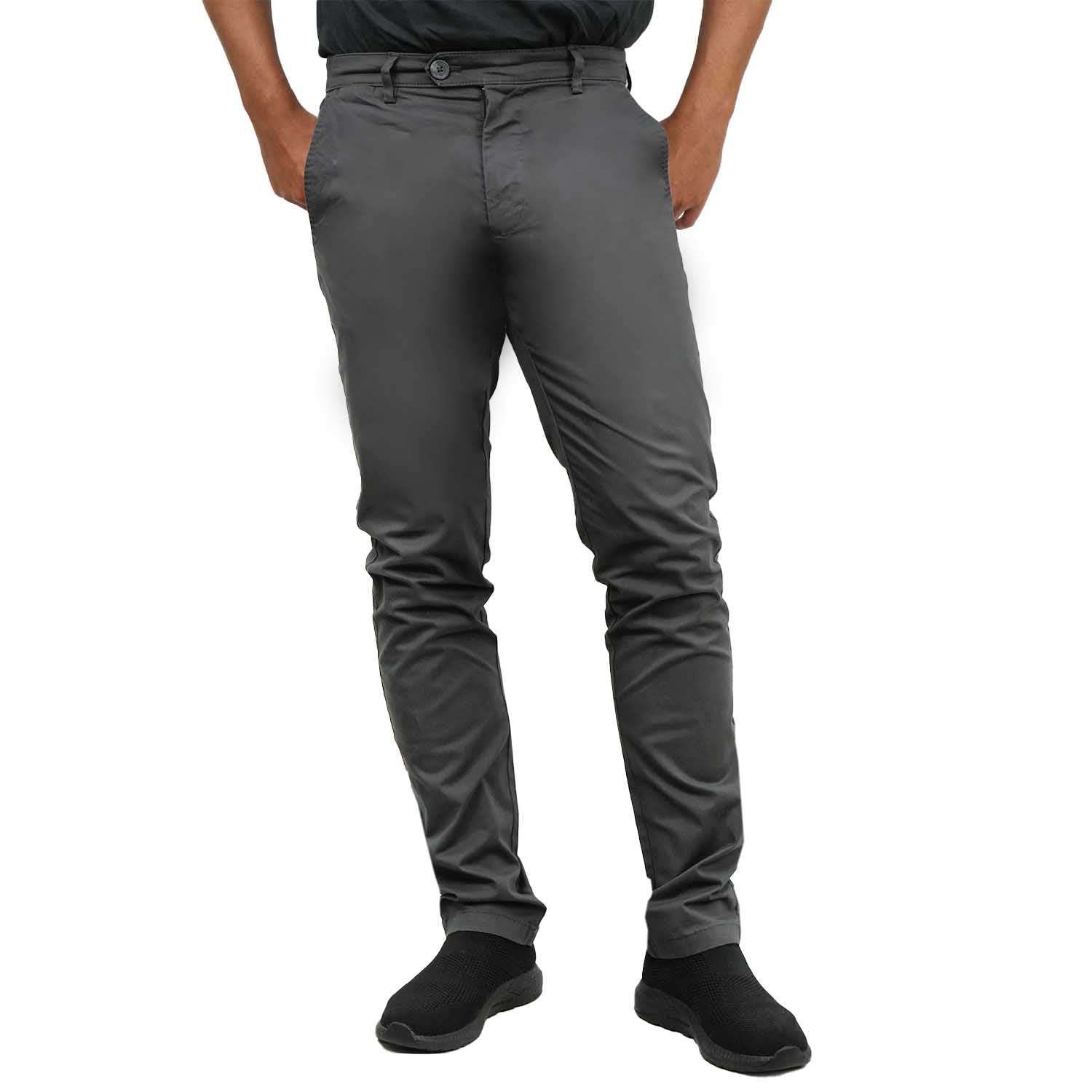 Men's Cotton Spandex Twill  Slim Fit Khakis