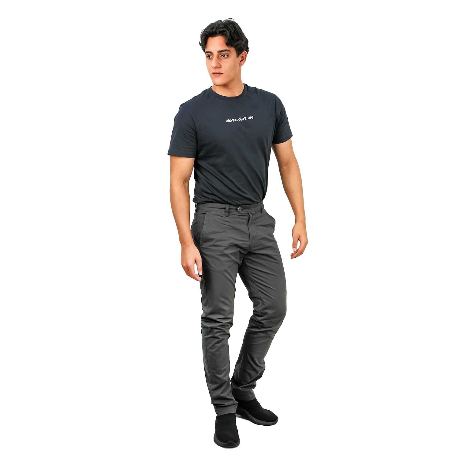 Men's Cotton Spandex Twill  Slim Fit Khakis