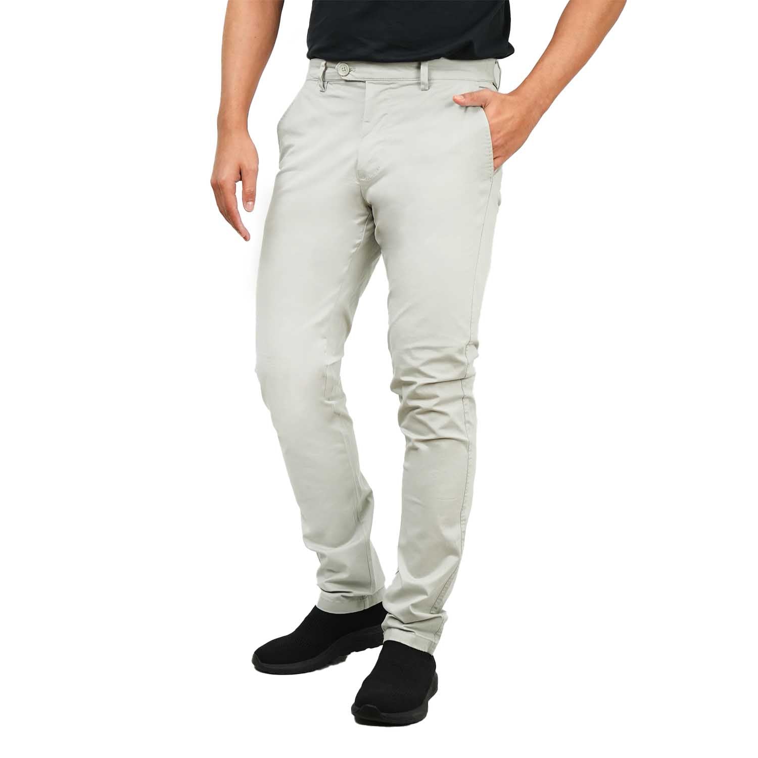 Men's Cotton Spandex Twill  Slim Fit Khakis